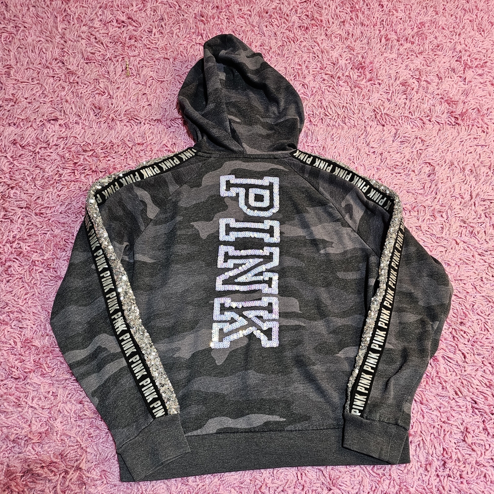 PINK Victoria's Secret Gray Camo Joggers Medium - Picture 4 of 8